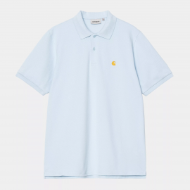 CARHARTT S/S CHASE PIQUE POLO 100% COTTON AIR SKY/GOLD