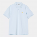 CARHARTT S/S CHASE PIQUE POLO 100% COTTON AIR SKY/GOLD