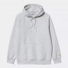 CARHARTT HOODED CHASE SWEAT 58/42% COTTON/POLYESTER ASH HEATHER / GOLD