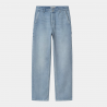 CARHARTT W'PIERCE PANT STRAIGHT 100% COTTON BLUE LIGHT STONE WASHED NO LENGTH