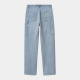 CARHARTT W'PIERCE PANT STRAIGHT 100% COTTON BLUE LIGHT STONE WASHED NO LENGTH