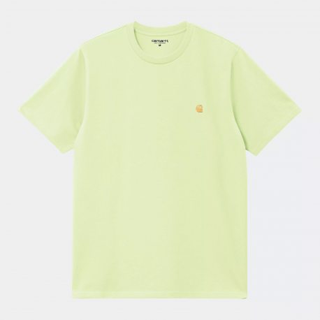 CARHARTT S/S CHASE T-SHIRT 100% COTTON AIR GREEN / GOLD