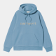 CARHARTT W' HOODED CARHARTT SWEATSHIRT 74/26% COTTON POLYESTER BLUEBIRD / FLEUR DE SEL