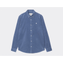 CARHARTT L/S MADISON FINE CORD SHIRT 100% COTTON BLUE IRIS WAX