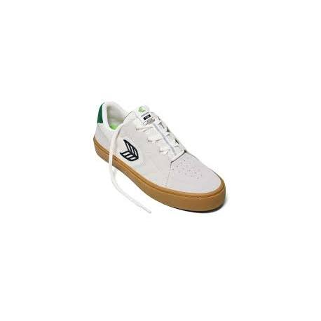 CARIUMA T20  PRO GUM SMOKE WHITE SUEDE AND MESH BLACK LOGO GREEN