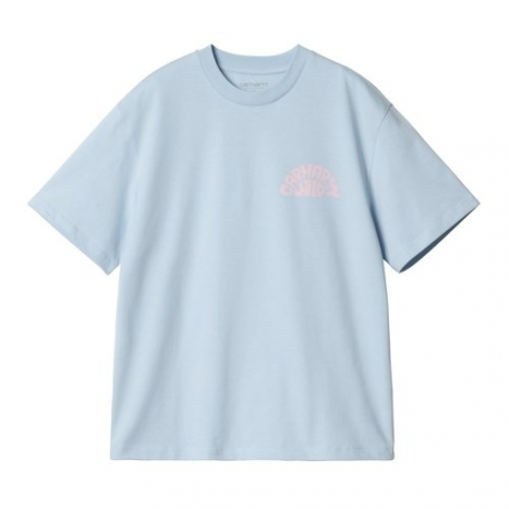 CARHARTT W' S/S JAZZY T-SHIRT 100% ORGANIC COTTON AIRE SKY / AIR PINK