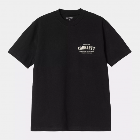 CARHARTT W' S/S CATALOGUE C LOGO T-SHIRT 100% ORGANIC COTTON BLACK