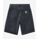 CARHARTT LANDON SHORT 100% COTTON BLACK HEAVY STONE WASH NO LENGHT