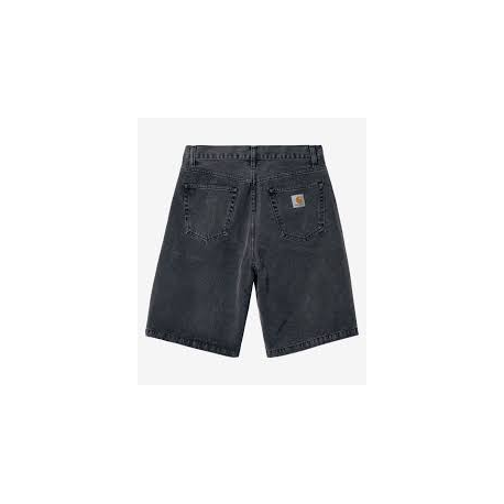 CARHARTT LANDON SHORT 100% COTTON BLACK HEAVY STONE WASH NO LENGHT