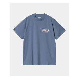 CARHARTT S/S CATALOGUE T-SHIRT 100% ORGANIC COTTON BLUE IRIS / AIR PINK