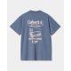 CARHARTT S/S CATALOGUE T-SHIRT 100% ORGANIC COTTON BLUE IRIS / AIR PINK