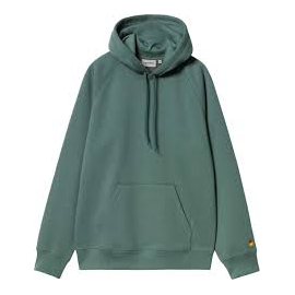 CARHARTT HOODED CHASE SWEAT 58/42% COTTON / POLYESTER SILVER PINE /GOLD