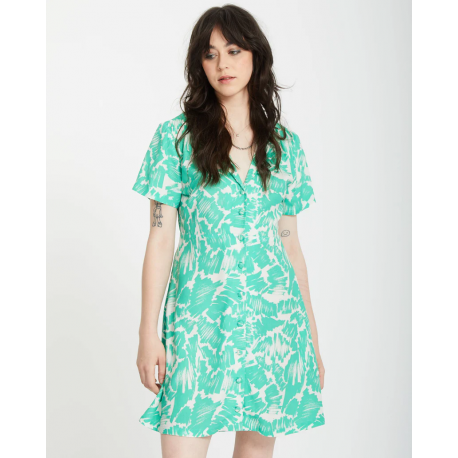 VOLCOM FA ALIX SHIRT DRESS JADE