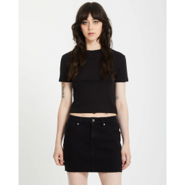 VOLCOM VOLCOMSTONE TIGHT CROP BLACK