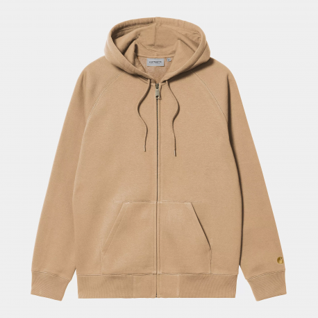 CARHARTT HOODED CHASE JACKET 58/42% COTTON POLYESTER DUSKY / BEIGE GOLD